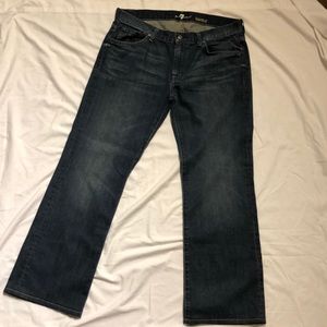 7 for all mankind dark wash bootcut cut jeans 36